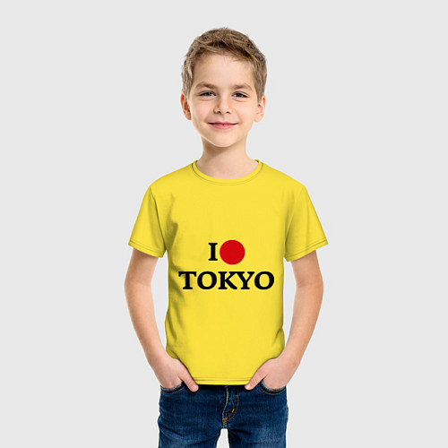 Детская футболка I love tokio / Желтый – фото 3