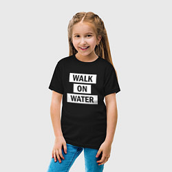 Футболка хлопковая детская 30 STM: Walk on water, цвет: черный — фото 2