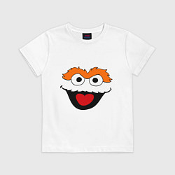 Футболка хлопковая детская Cookie Monster: Oscar, цвет: белый