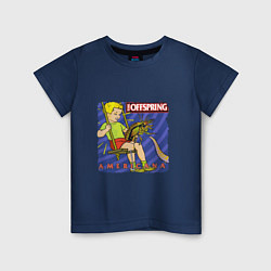 Футболка хлопковая детская The Offspring: Americana, цвет: тёмно-синий