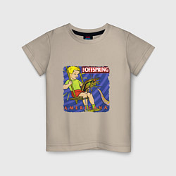 Футболка хлопковая детская The Offspring: Americana, цвет: миндальный