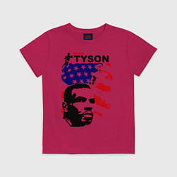 Футболка хлопковая детская Mike Tyson: USA Boxing, цвет: маджента