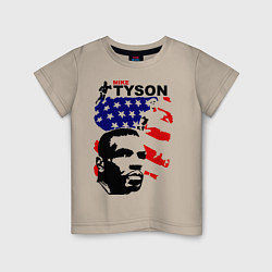 Футболка хлопковая детская Mike Tyson: USA Boxing, цвет: миндальный