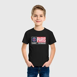 Футболка хлопковая детская Paris Saint-Germain - New collections, цвет: черный — фото 2