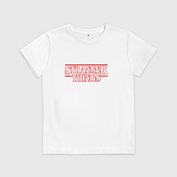 Футболка хлопковая детская Stranger Things, цвет: белый