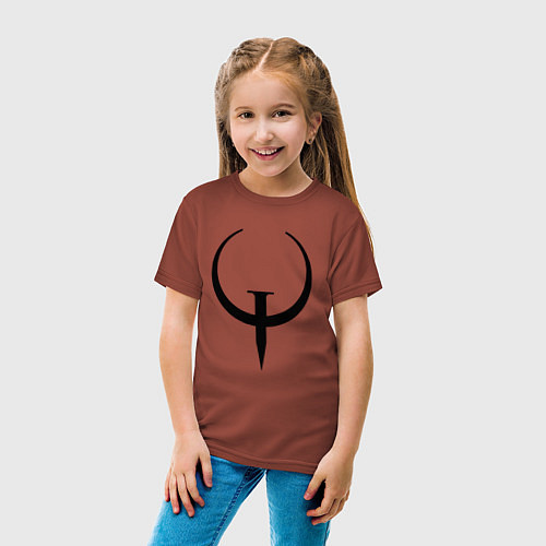 Детская футболка Quake champions / Кирпичный – фото 4