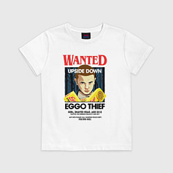 Футболка хлопковая детская Wanted: Upside Down, цвет: белый