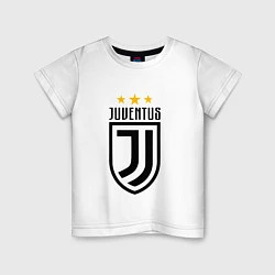 Футболка хлопковая детская Juventus FC: 3 stars, цвет: белый