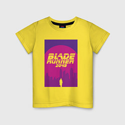 Футболка хлопковая детская Blade Runner 2049: Purple, цвет: желтый