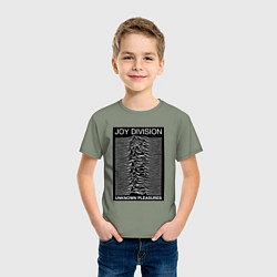 Футболка хлопковая детская Joy Division: Unknown Pleasures, цвет: авокадо — фото 2
