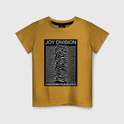 Футболка хлопковая детская Joy Division: Unknown Pleasures, цвет: горчичный