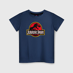 Футболка хлопковая детская Jurassic Park цвета тёмно-синий — фото 1