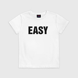 Футболка хлопковая детская EASY, цвет: белый
