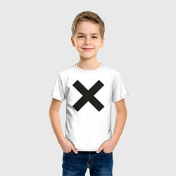 Футболка хлопковая детская The XX: Black X, цвет: белый — фото 2