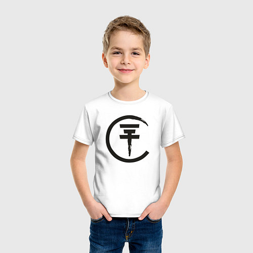 Детская футболка Tokio Hotel: Black Symbol / Белый – фото 3