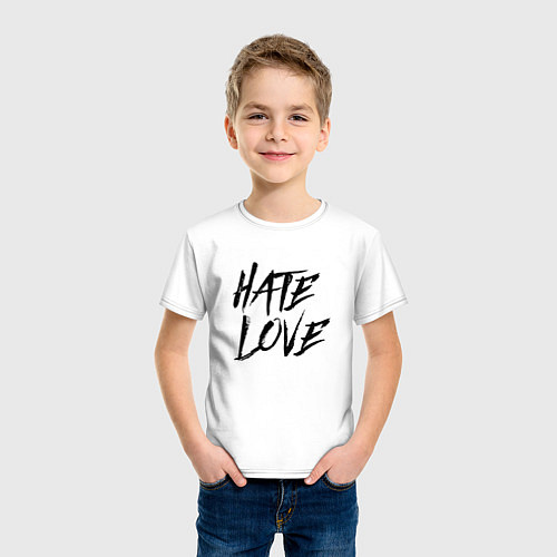 Детская футболка FACE Hate Love / Белый – фото 3