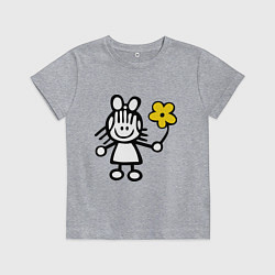 Футболка хлопковая детская Для влюбленных, цвет: меланж