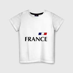 Футболка хлопковая детская Сборная Франции: 8 номер, цвет: белый