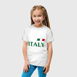 Футболка хлопковая детская Сборная Италии: 1 номер, цвет: белый — фото 2