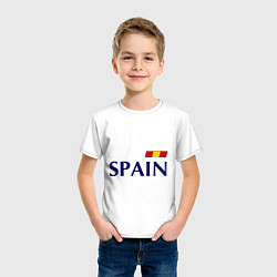 Футболка хлопковая детская Сборная Испании: 9 номер, цвет: белый — фото 2