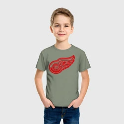 Футболка хлопковая детская Detroit Red Wings: Pavel Datsyuk, цвет: авокадо — фото 2