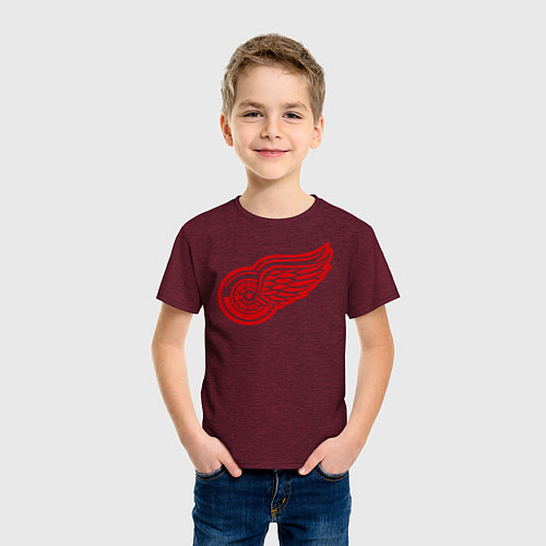 Детская футболка Detroit Red Wings: Pavel Datsyuk / Меланж-бордовый – фото 3