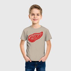 Футболка хлопковая детская Detroit Red Wings: Pavel Datsyuk, цвет: миндальный — фото 2