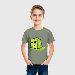 Футболка хлопковая детская Slime, цвет: авокадо — фото 2