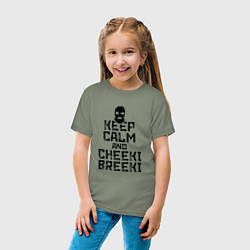 Футболка хлопковая детская Keep Calm & Cheeki Breeki, цвет: авокадо — фото 2