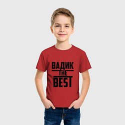 Футболка хлопковая детская Вадик the best, цвет: красный — фото 2