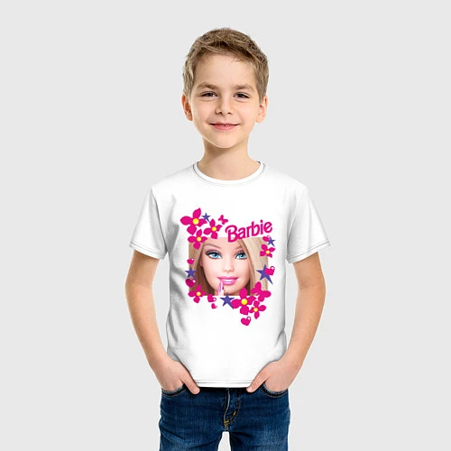 Детская футболка Барби красавица / Белый – фото 3