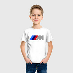 Футболка хлопковая детская BMW M цвета белый — фото 2
