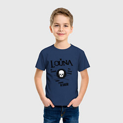 Футболка хлопковая детская Louna: Громче и злей, цвет: тёмно-синий — фото 2