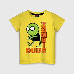 Футболка хлопковая детская Zombie dude, цвет: желтый