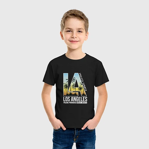 Детская футболка Los Angeles Summer / Черный – фото 3