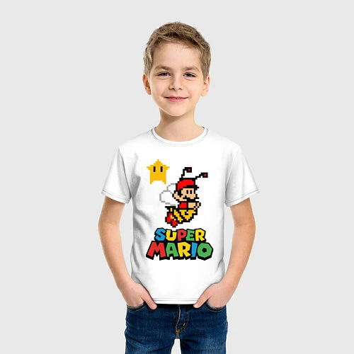 Детская футболка Bee Super Mario / Белый – фото 3