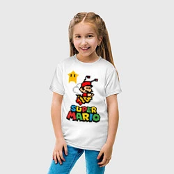Футболка хлопковая детская Bee Super Mario, цвет: белый — фото 2