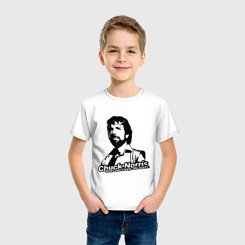 Детская футболка Chuck Norris: He Waits / Белый – фото 3
