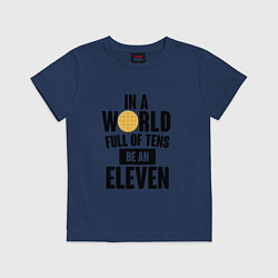 Футболка хлопковая детская Be A Eleven, цвет: тёмно-синий
