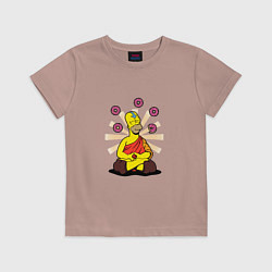 Футболка хлопковая детская Homer Relax, цвет: пыльно-розовый