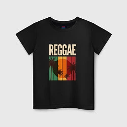 Футболка хлопковая детская Reggae, цвет: черный