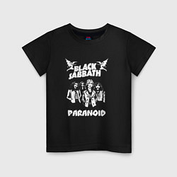 Футболка хлопковая детская Black Sabbath: Paranoid, цвет: черный