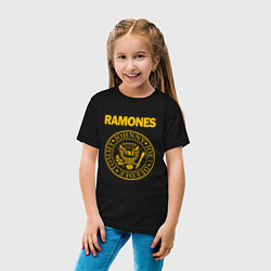 Футболка хлопковая детская Ramones цвета черный — фото 2