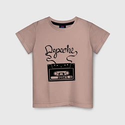 Футболка хлопковая детская Depeche Mode: Tape, цвет: пыльно-розовый