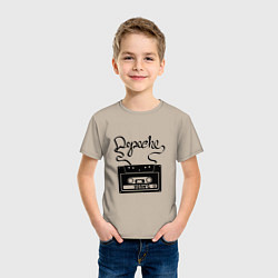 Футболка хлопковая детская Depeche Mode: Tape, цвет: миндальный — фото 2