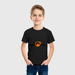 Футболка хлопковая детская Black Mesa: Logo, цвет: черный — фото 2