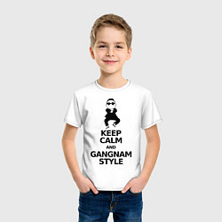 Футболка хлопковая детская Keep Calm & Gs, цвет: белый — фото 2