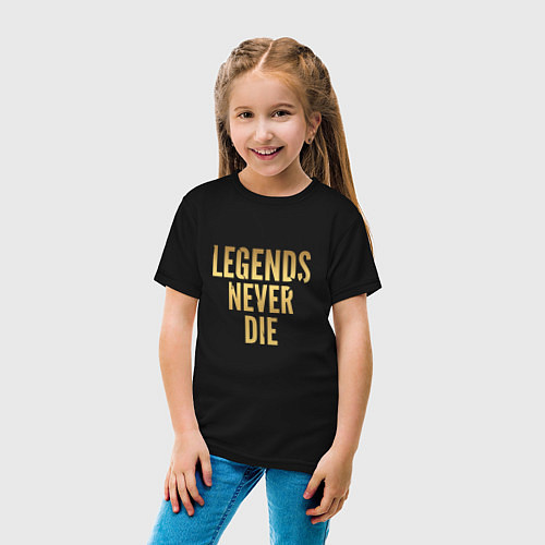 Детская футболка Legends Never Die: Gold / Черный – фото 4