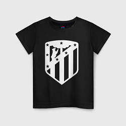 Футболка хлопковая детская FC Atletico Madrid, цвет: черный