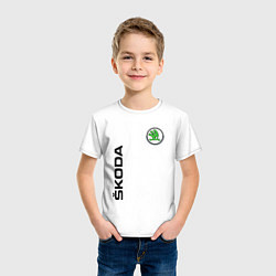 Футболка хлопковая детская Skoda Style, цвет: белый — фото 2